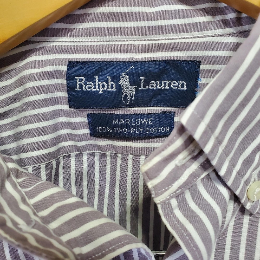 Ralph Lauren Marlowe mens size 36, 17 neck striped buttoned down oxford shirt - Picture 3 of 3